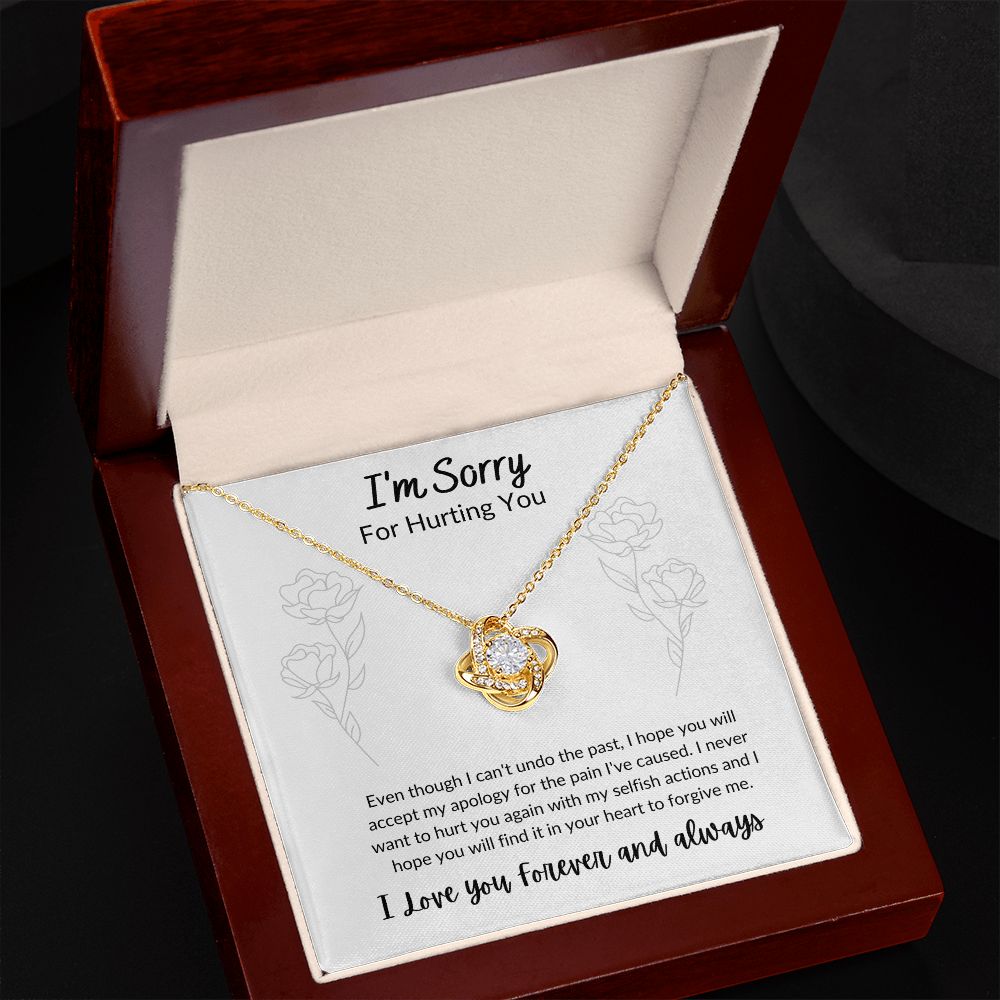 I'm Sorry For Hurting You - Love Knot Necklace - Roses