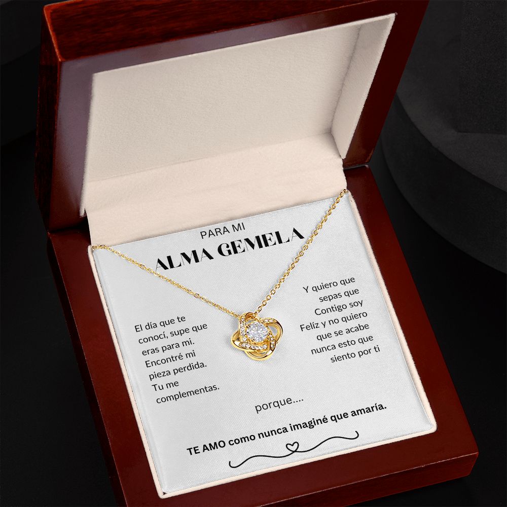 Para Mi Alma Gemela - Love Knot Necklace - Español