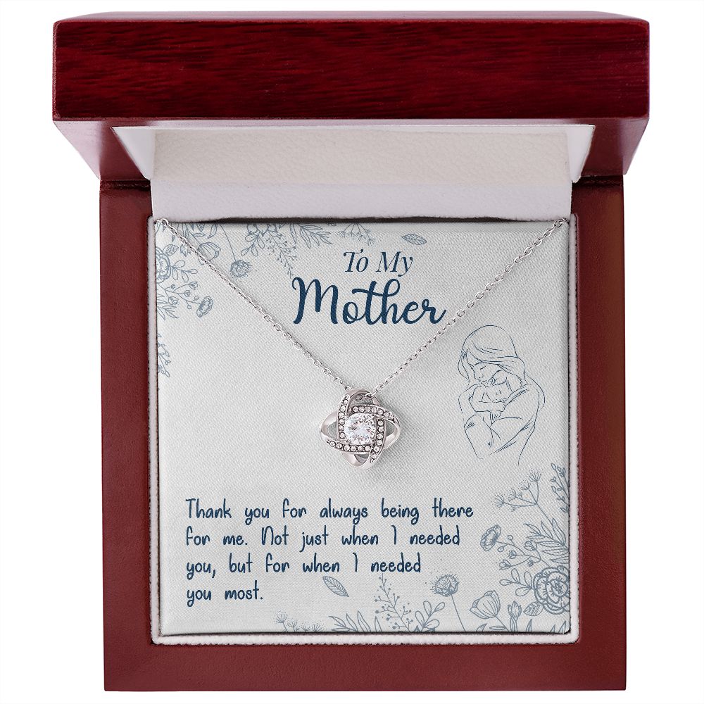 Love Knot Necklace - To Mom - Thank you for