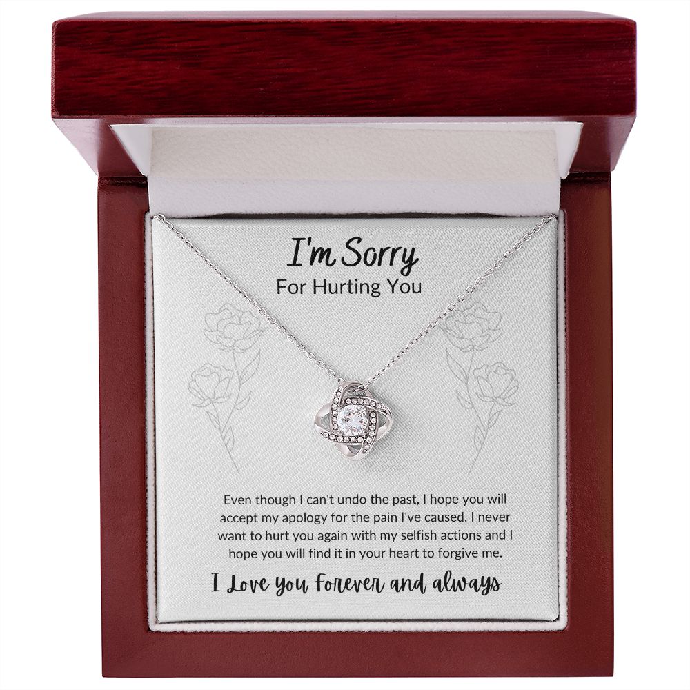 I'm Sorry For Hurting You - Love Knot Necklace - Roses