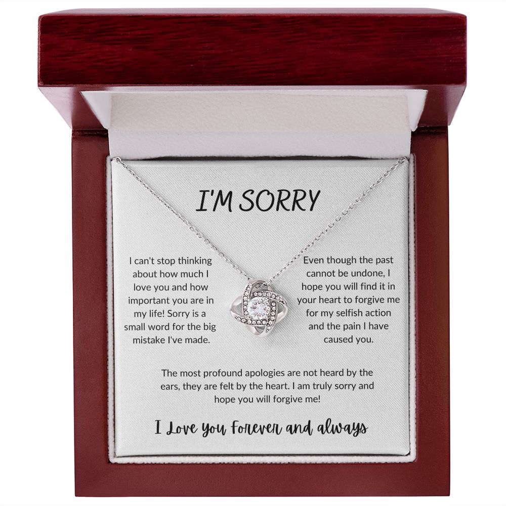 I'm Sorry - Love Knot Necklace
