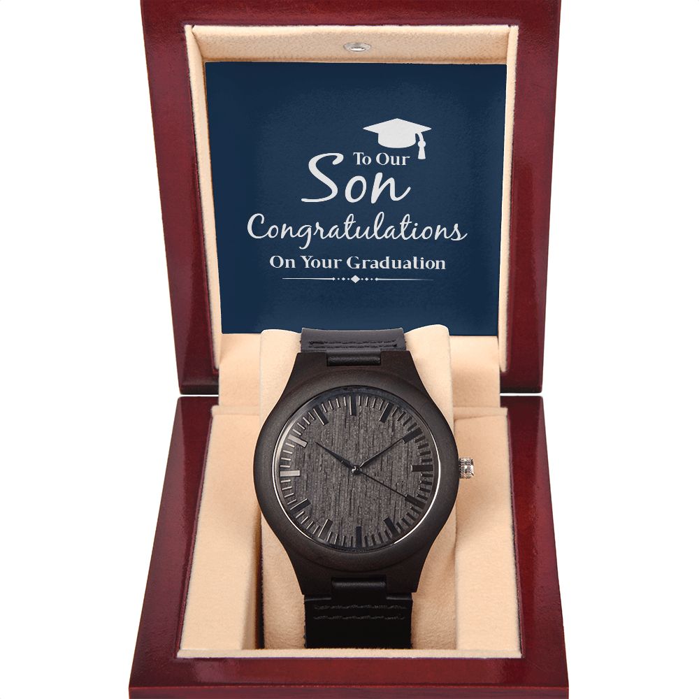 Wooden Watch - Graduation - To Our Son