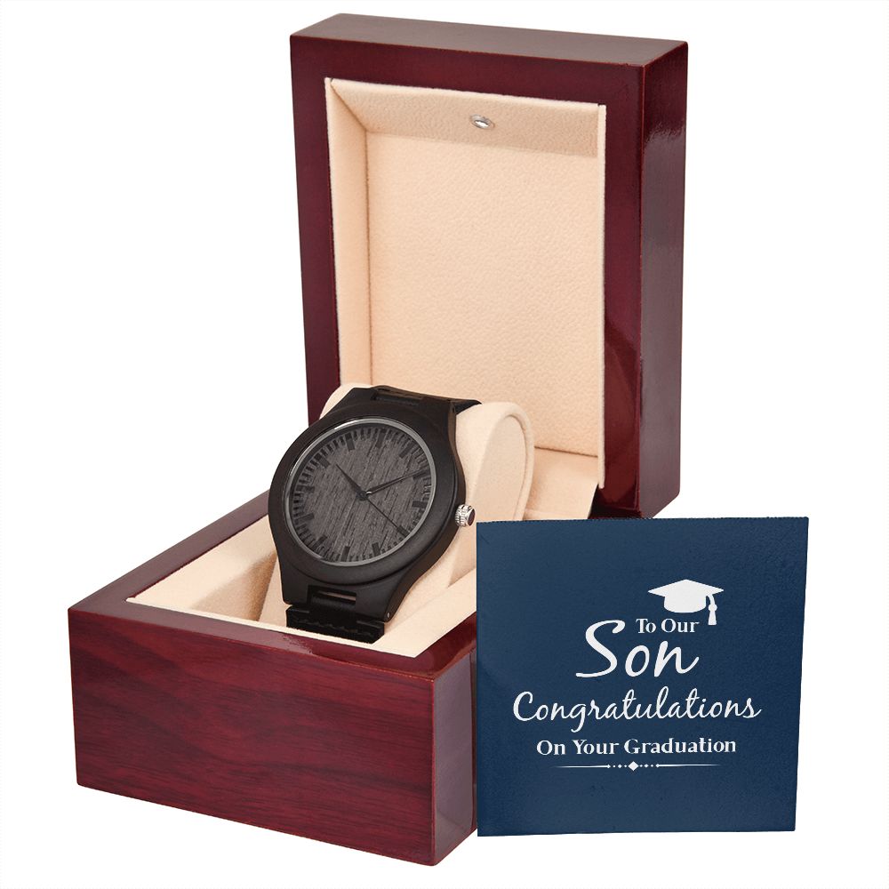 Wooden Watch - Graduation - To Our Son