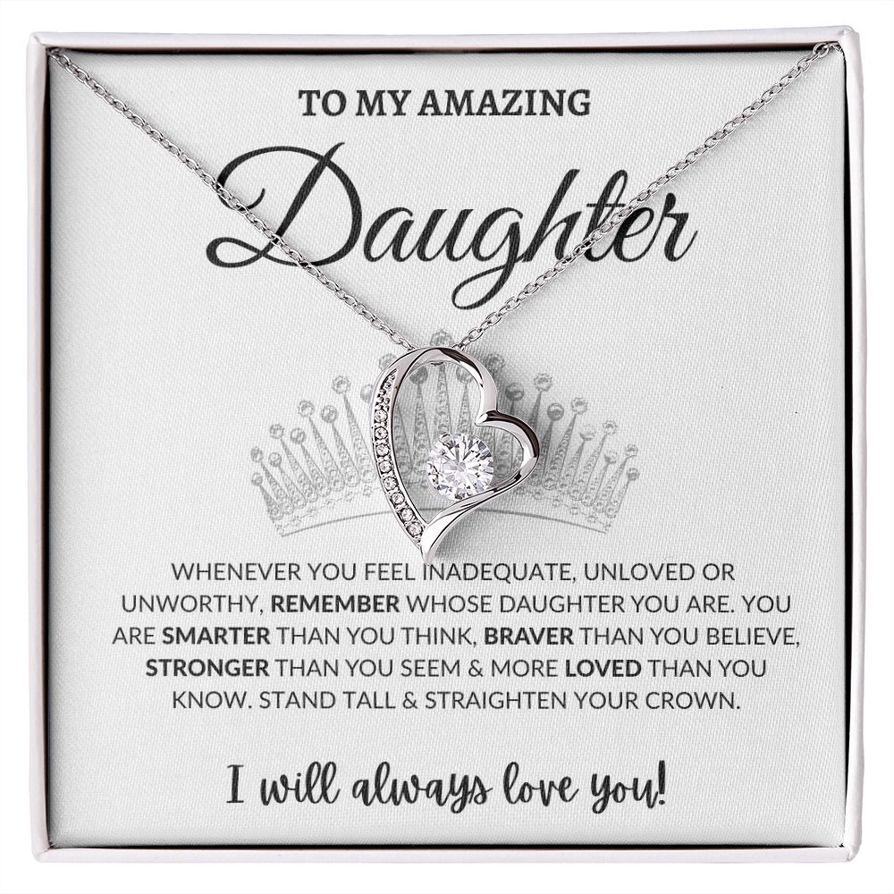 Forever Love Necklace - To My Amazing Daughter - Crown