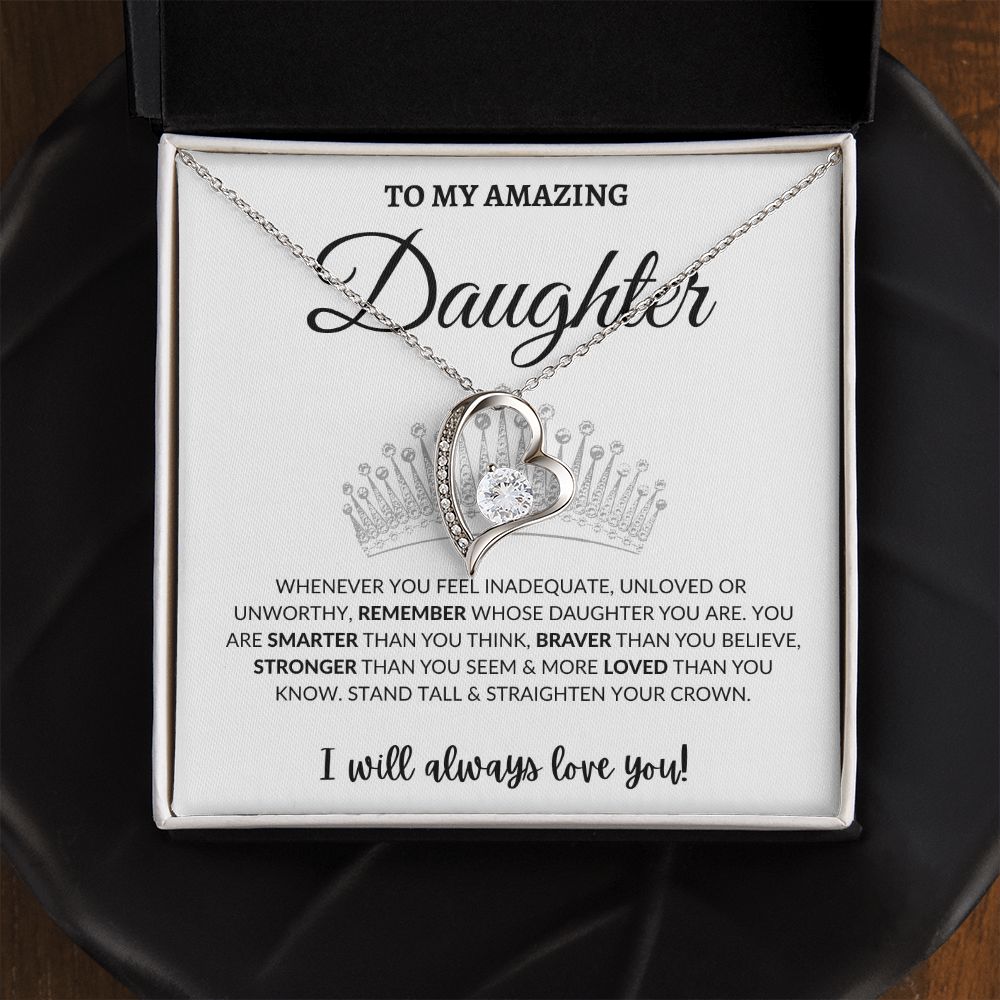 Forever Love Necklace - To My Amazing Daughter - Crown