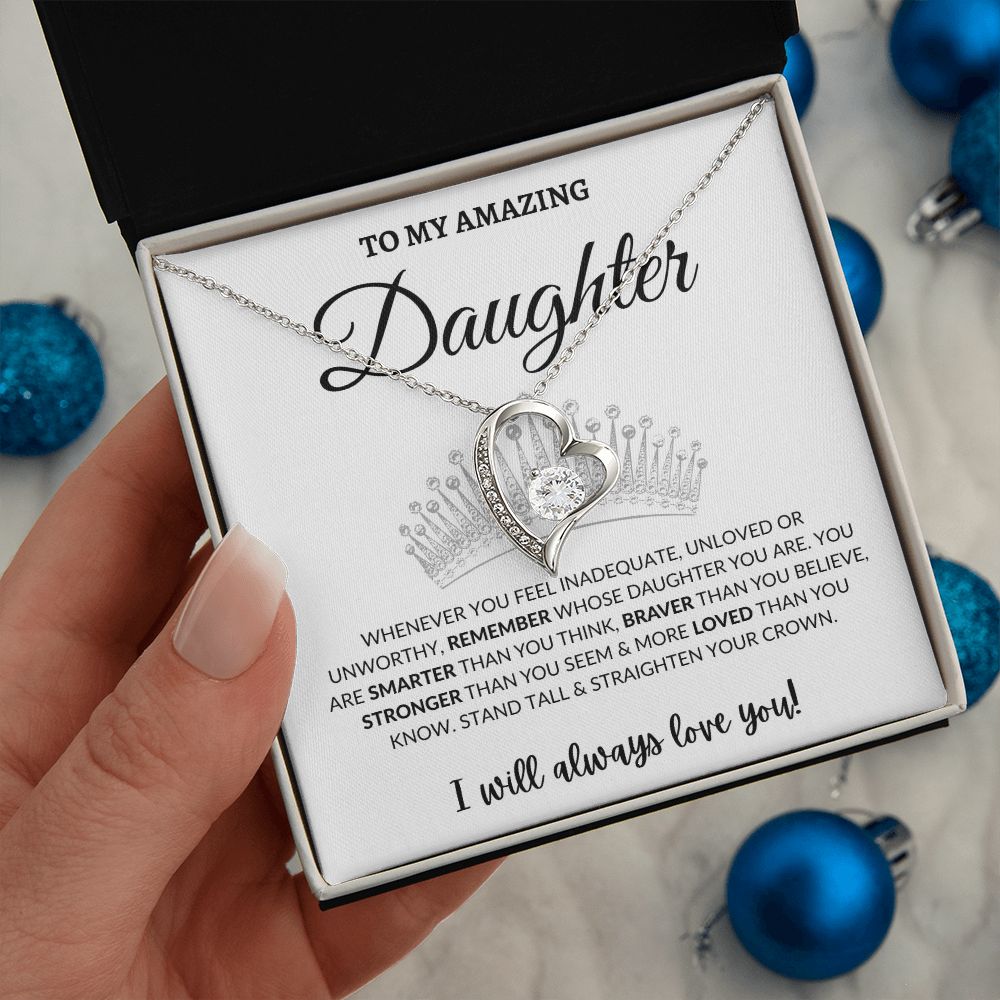 Forever Love Necklace - To My Amazing Daughter - Crown