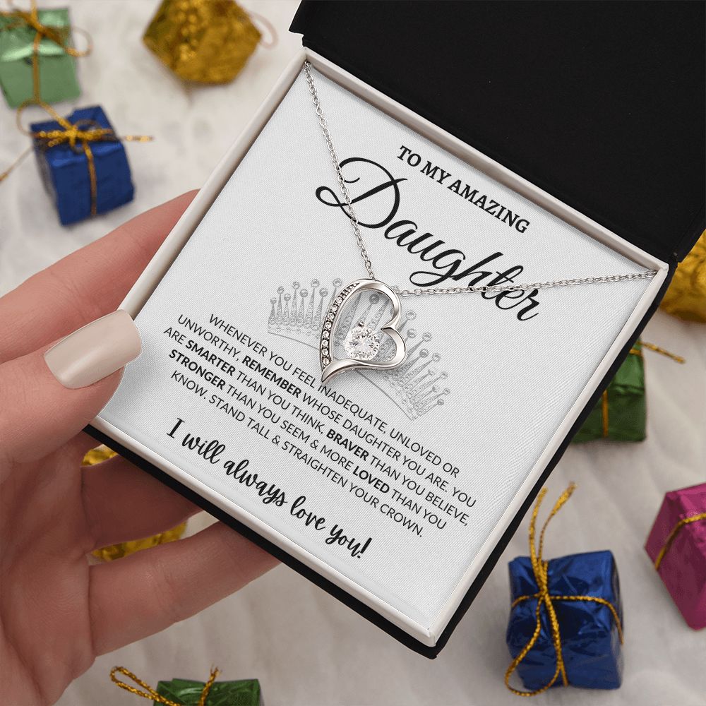 Forever Love Necklace - To My Amazing Daughter - Crown