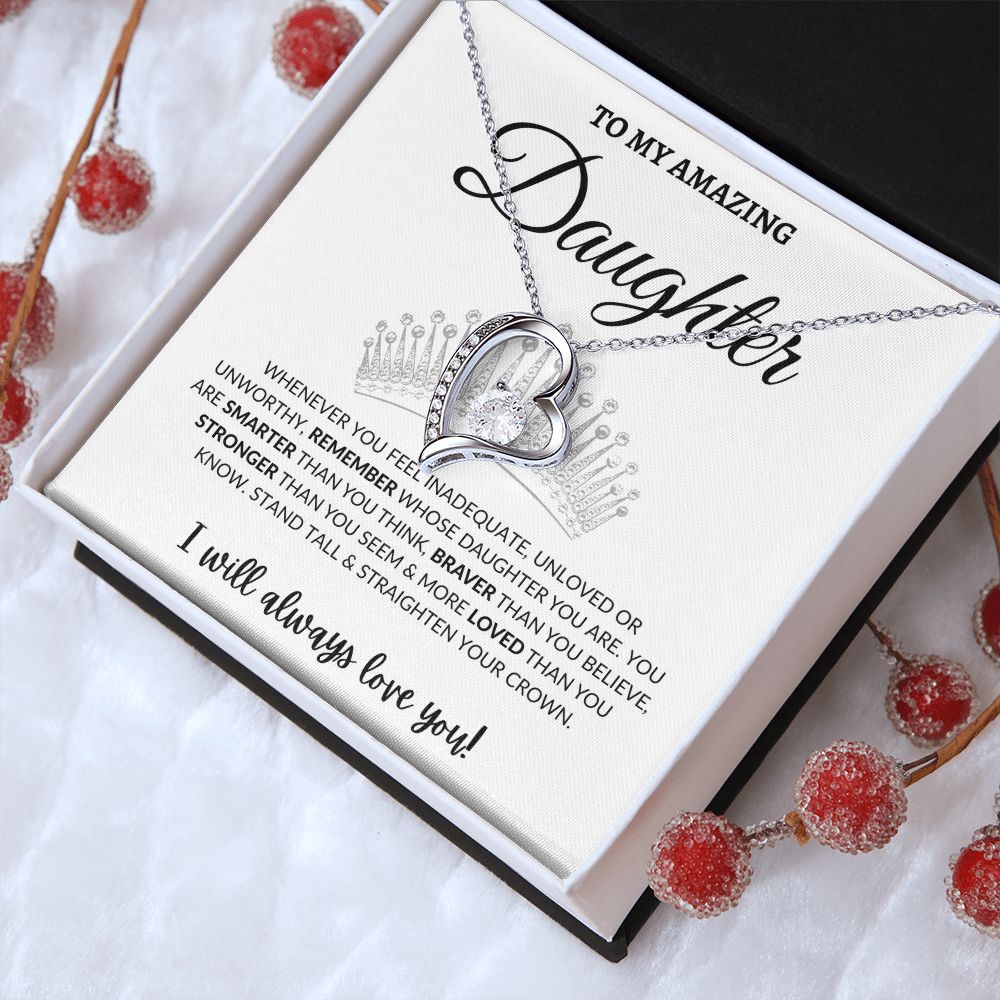 Forever Love Necklace - To My Amazing Daughter - Crown