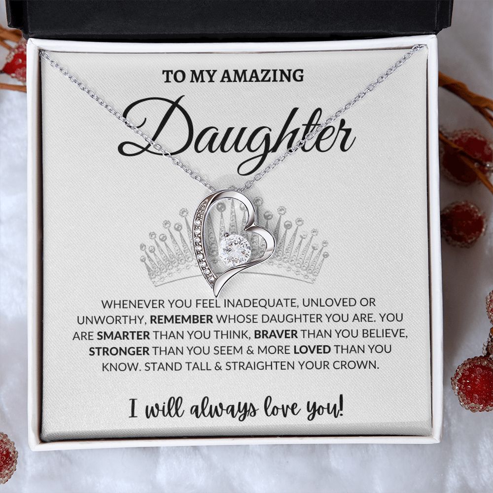 Forever Love Necklace - To My Amazing Daughter - Crown