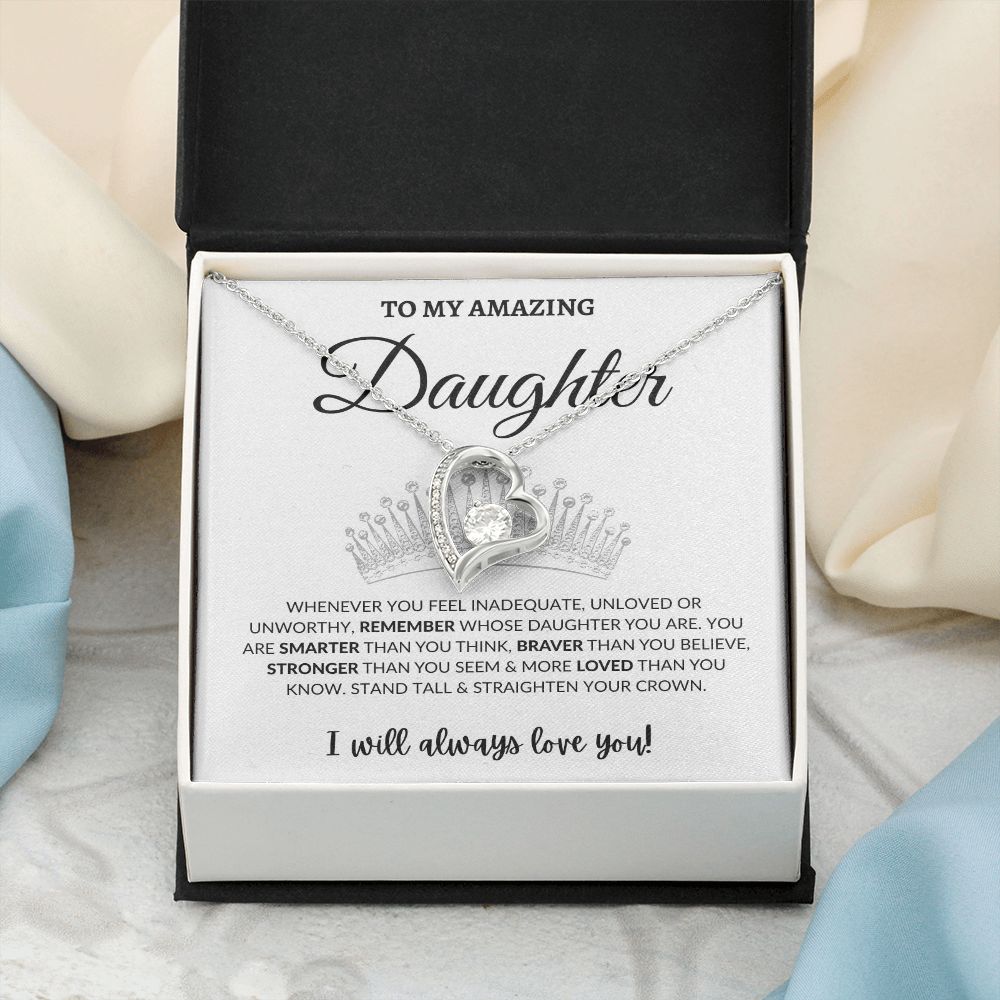 Forever Love Necklace - To My Amazing Daughter - Crown