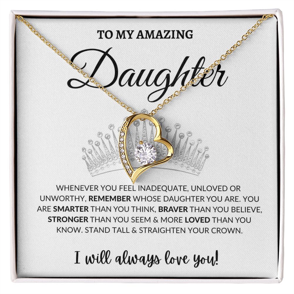 Forever Love Necklace - To My Amazing Daughter - Crown