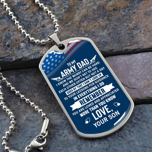 To My Army Dad - Dog Tag