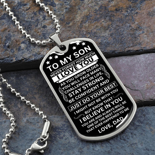 To My Son - Dog Tag