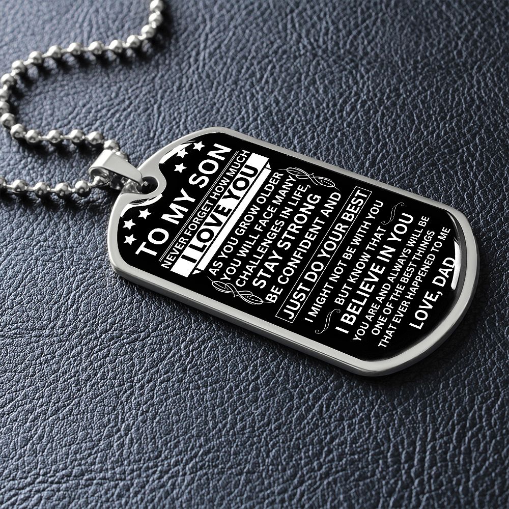 To My Son - Dog Tag