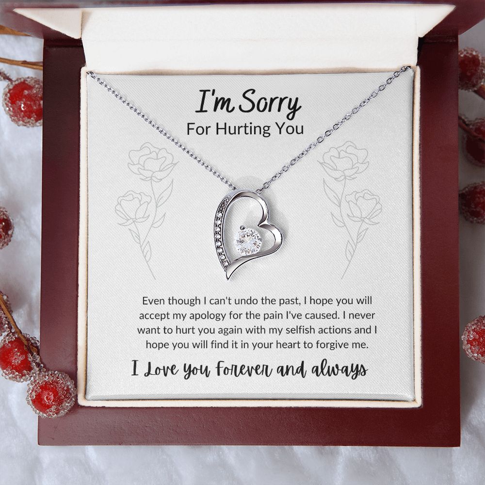 I'm Sorry For Hurting You - Forever Love Necklace - Roses