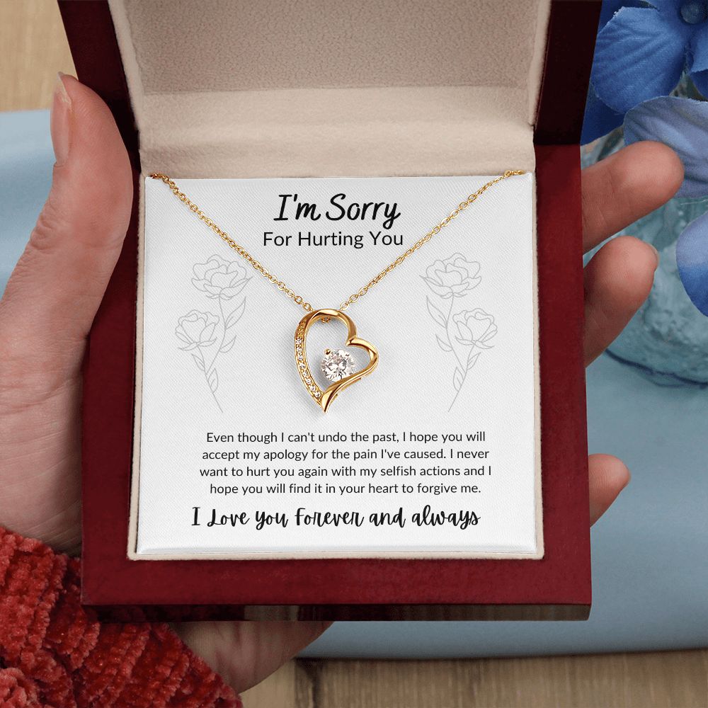 I'm Sorry For Hurting You - Forever Love Necklace - Roses