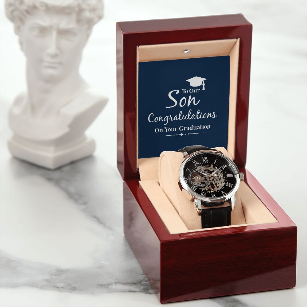 Men's Openwork Watch - Graduation - To Our Son