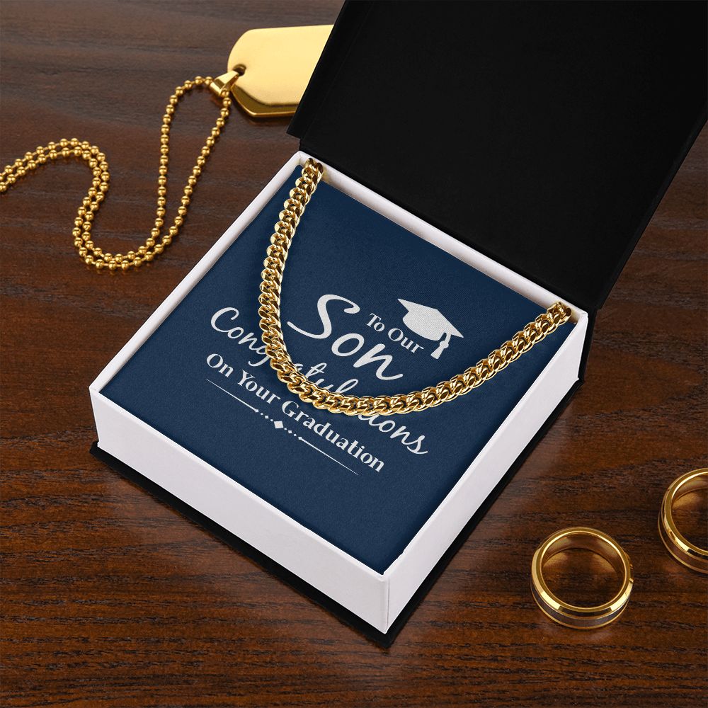 Cuban Link Chain - Graduation - To My Son