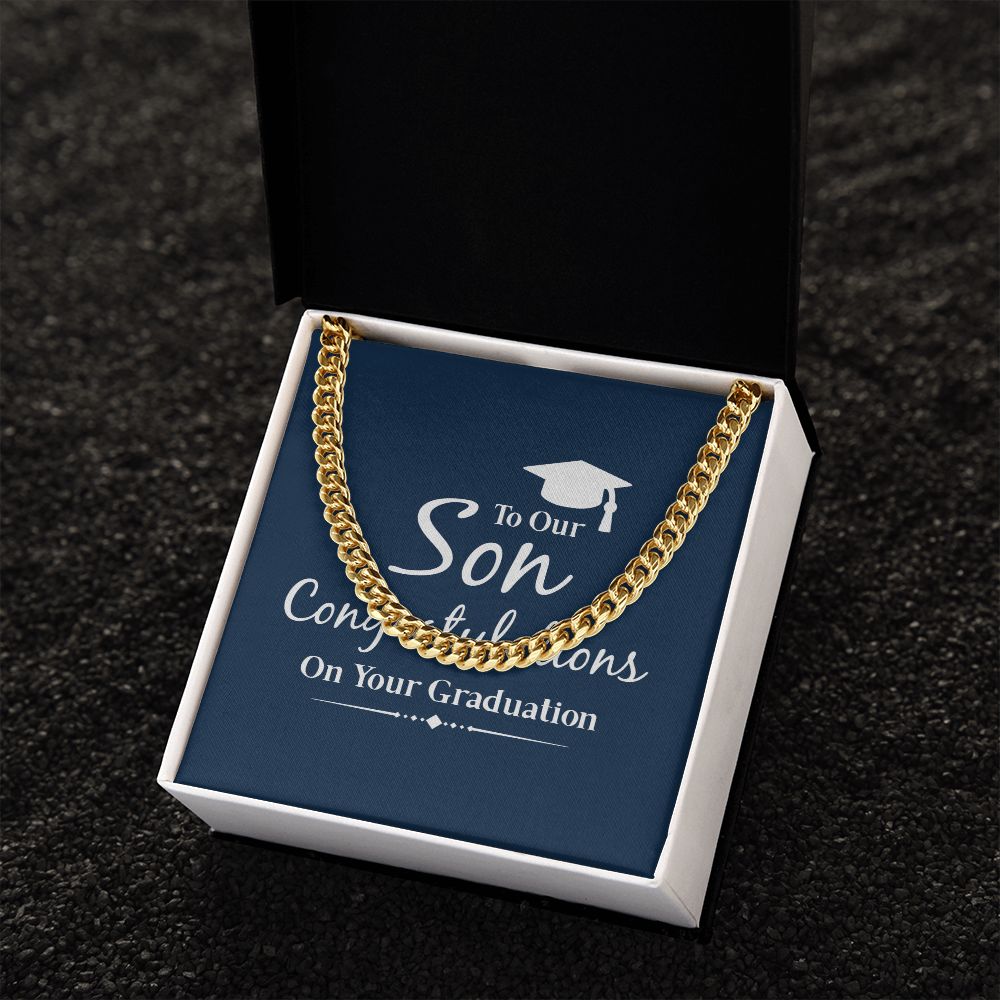 Cuban Link Chain - Graduation - To My Son