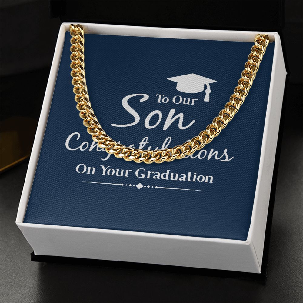 Cuban Link Chain - Graduation - To My Son