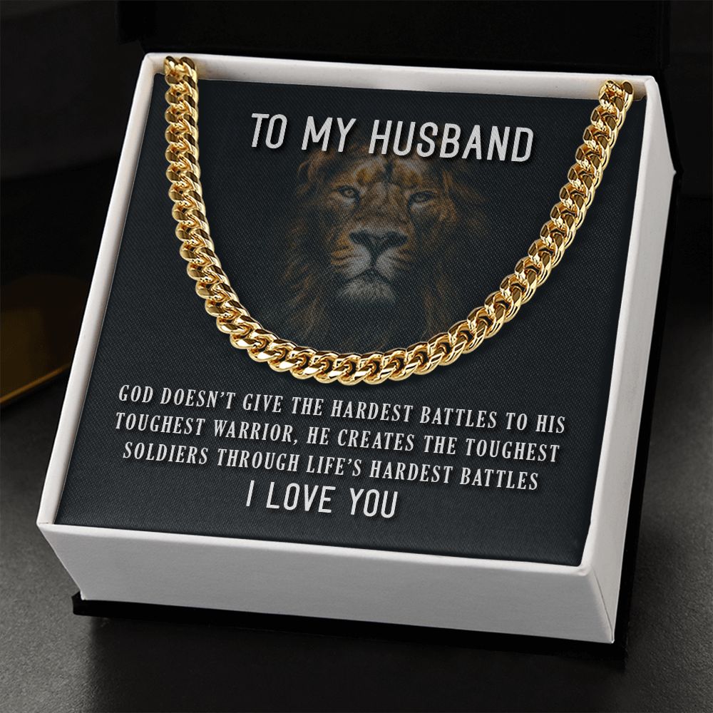 Cuban Link Chain - Lion - To My Husband