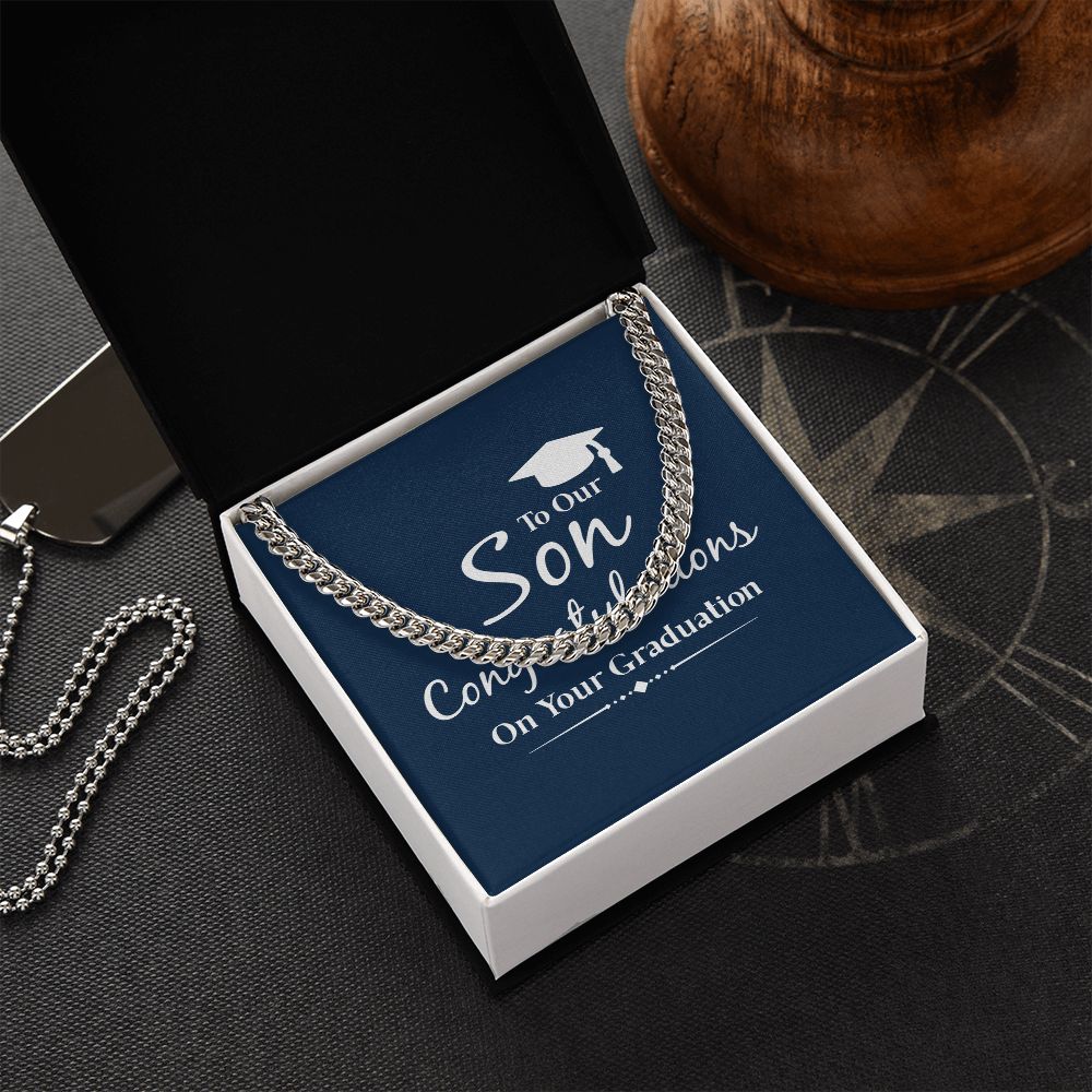 Cuban Link Chain - Graduation - To My Son