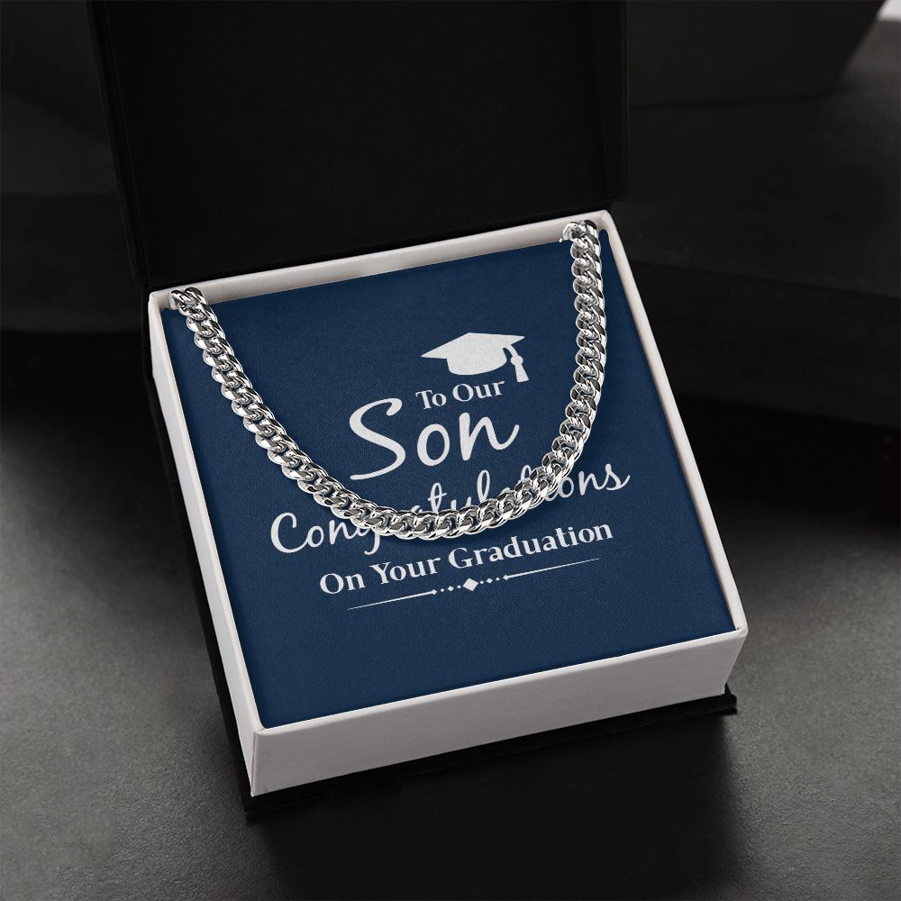 Cuban Link Chain - Graduation - To My Son