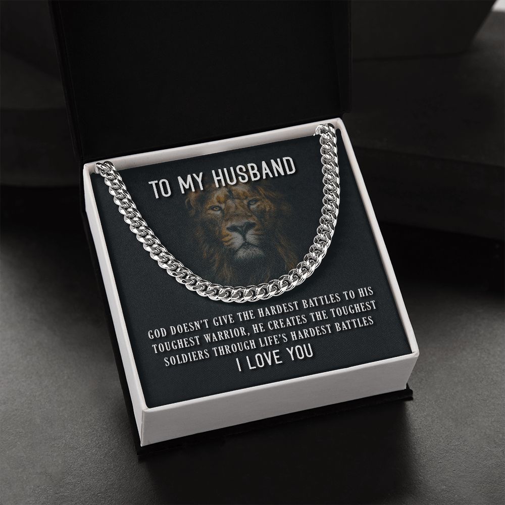 Cuban Link Chain - Lion - To My Husband