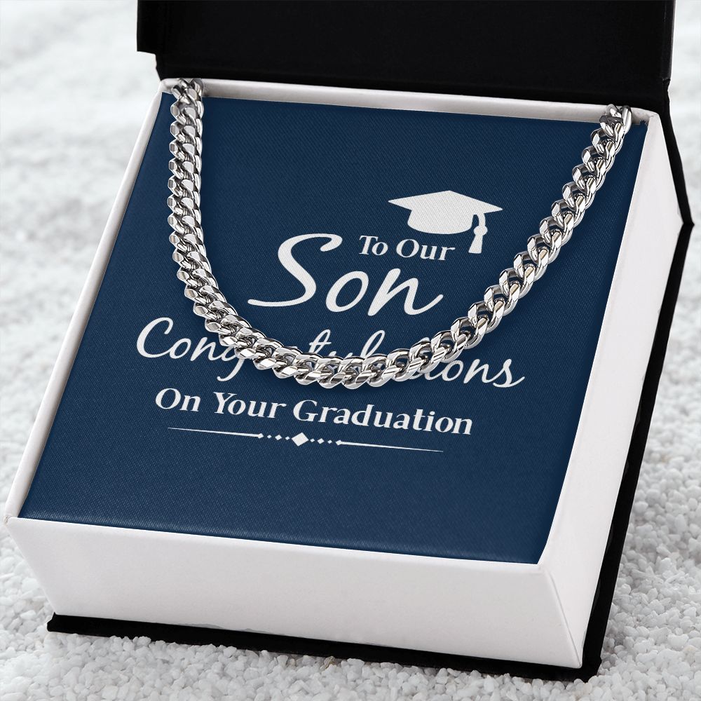 Cuban Link Chain - Graduation - To My Son