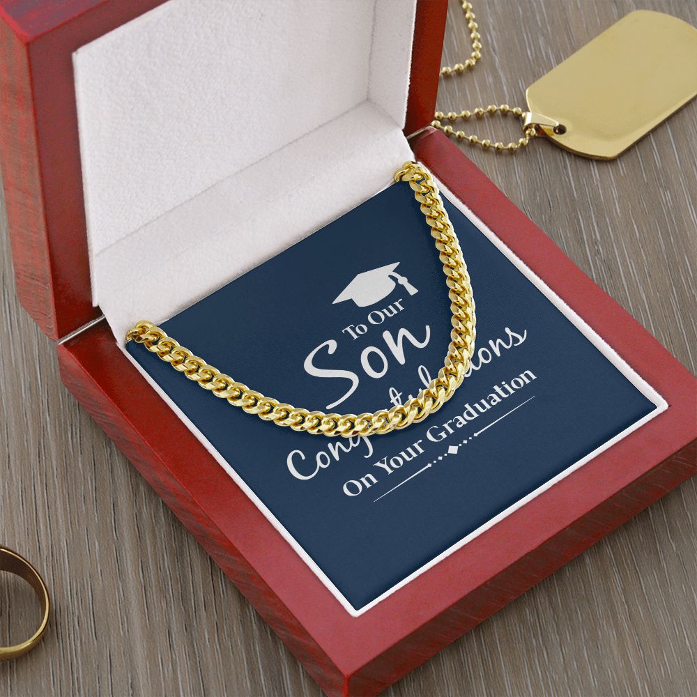 Cuban Link Chain - Graduation - To My Son