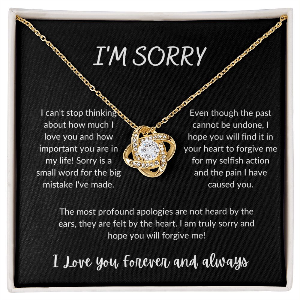 I'm Sorry - Love Knot Necklace - B