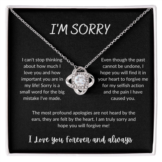 I'm Sorry - Love Knot Necklace - B