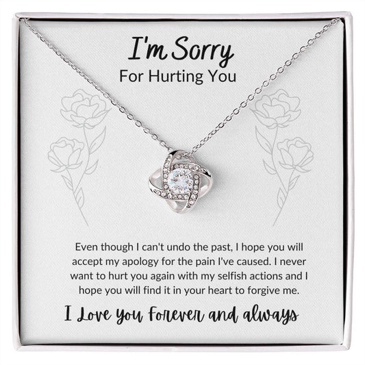 I'm Sorry For Hurting You - Love Knot Necklace - Roses