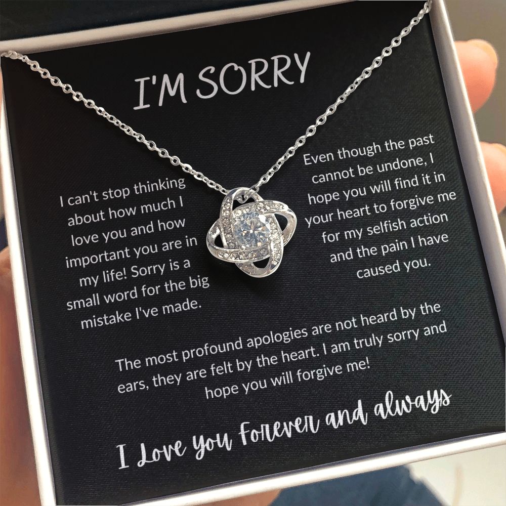 I'm Sorry - Love Knot Necklace - B