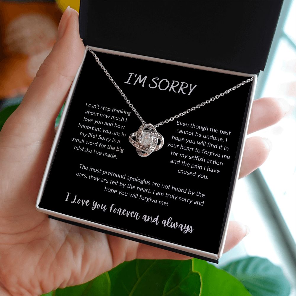 I'm Sorry - Love Knot Necklace - B