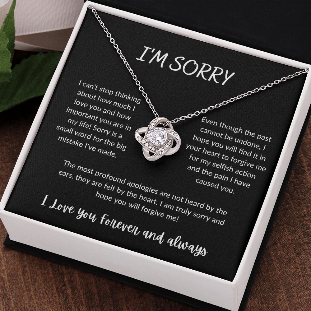 I'm Sorry - Love Knot Necklace - B