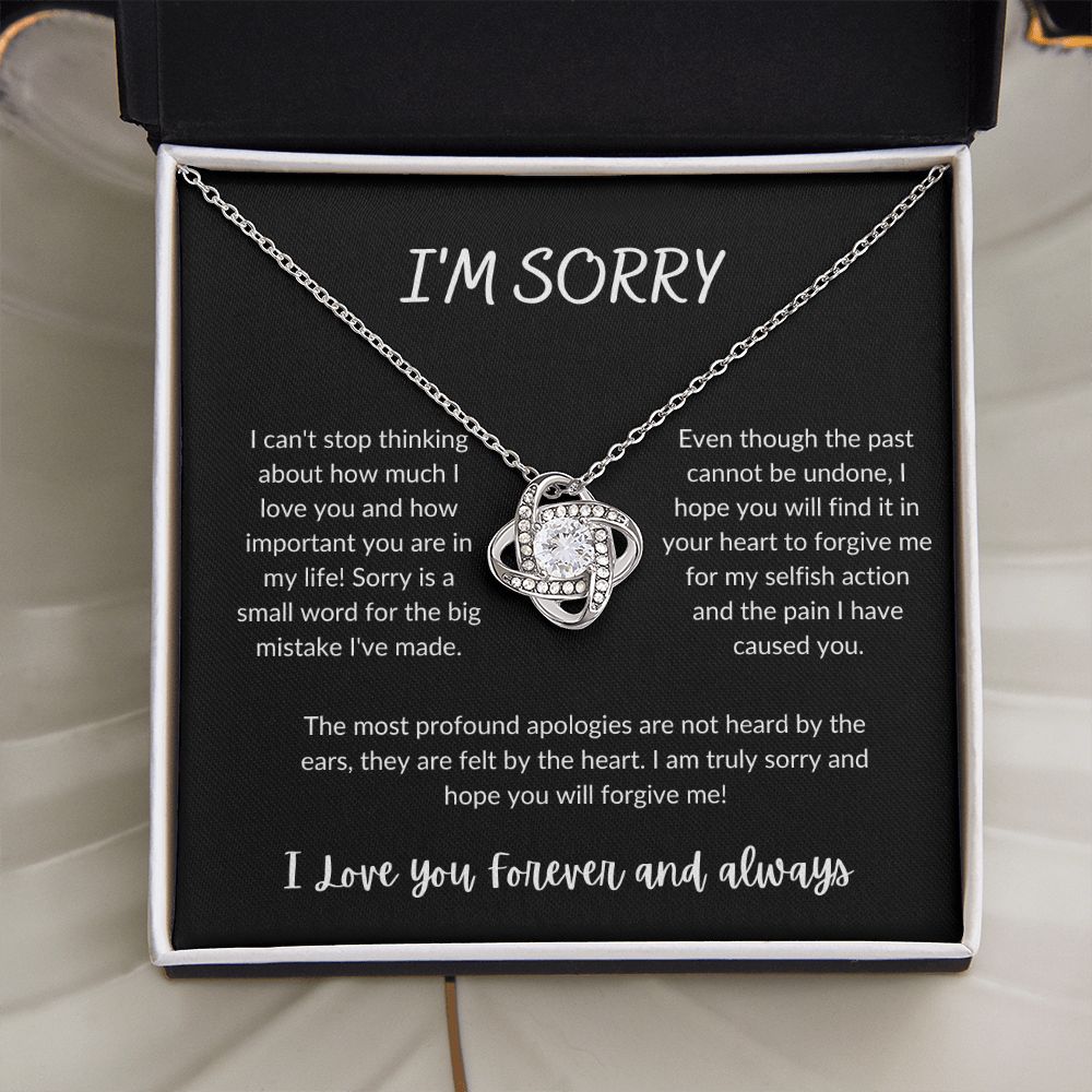 I'm Sorry - Love Knot Necklace - B