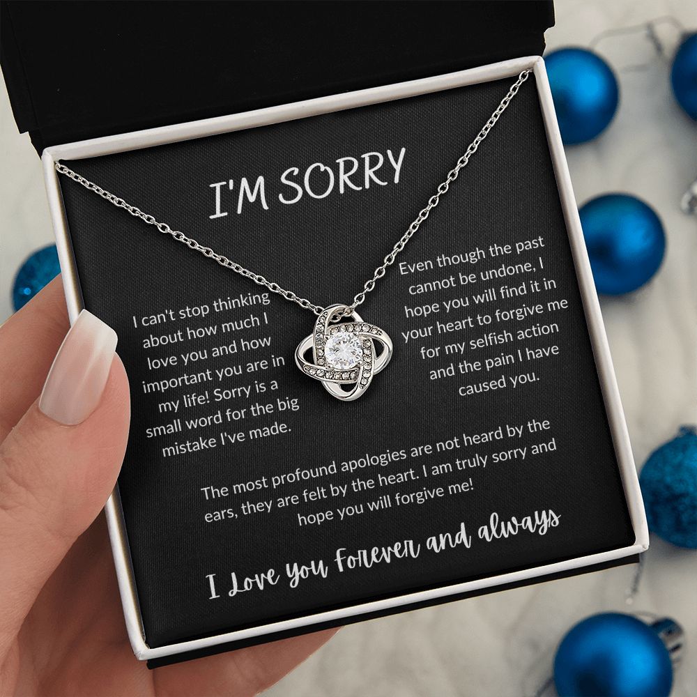 I'm Sorry - Love Knot Necklace - B