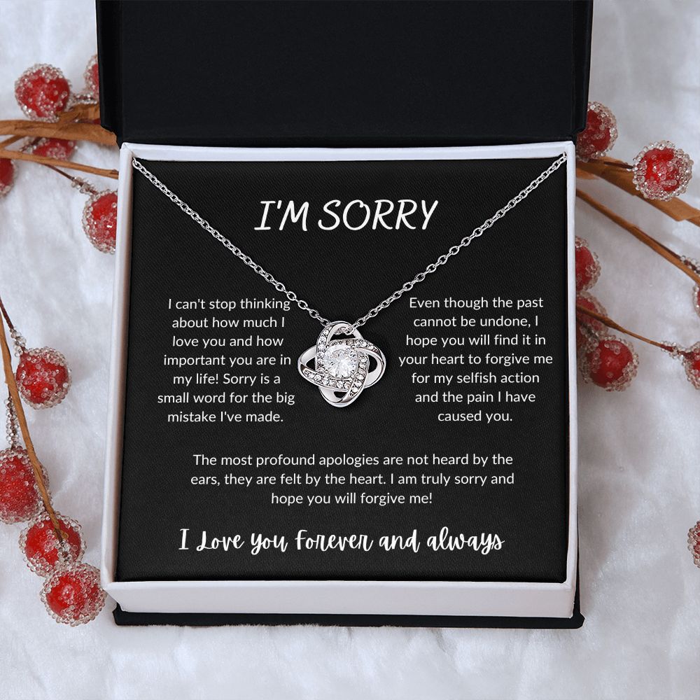 I'm Sorry - Love Knot Necklace - B