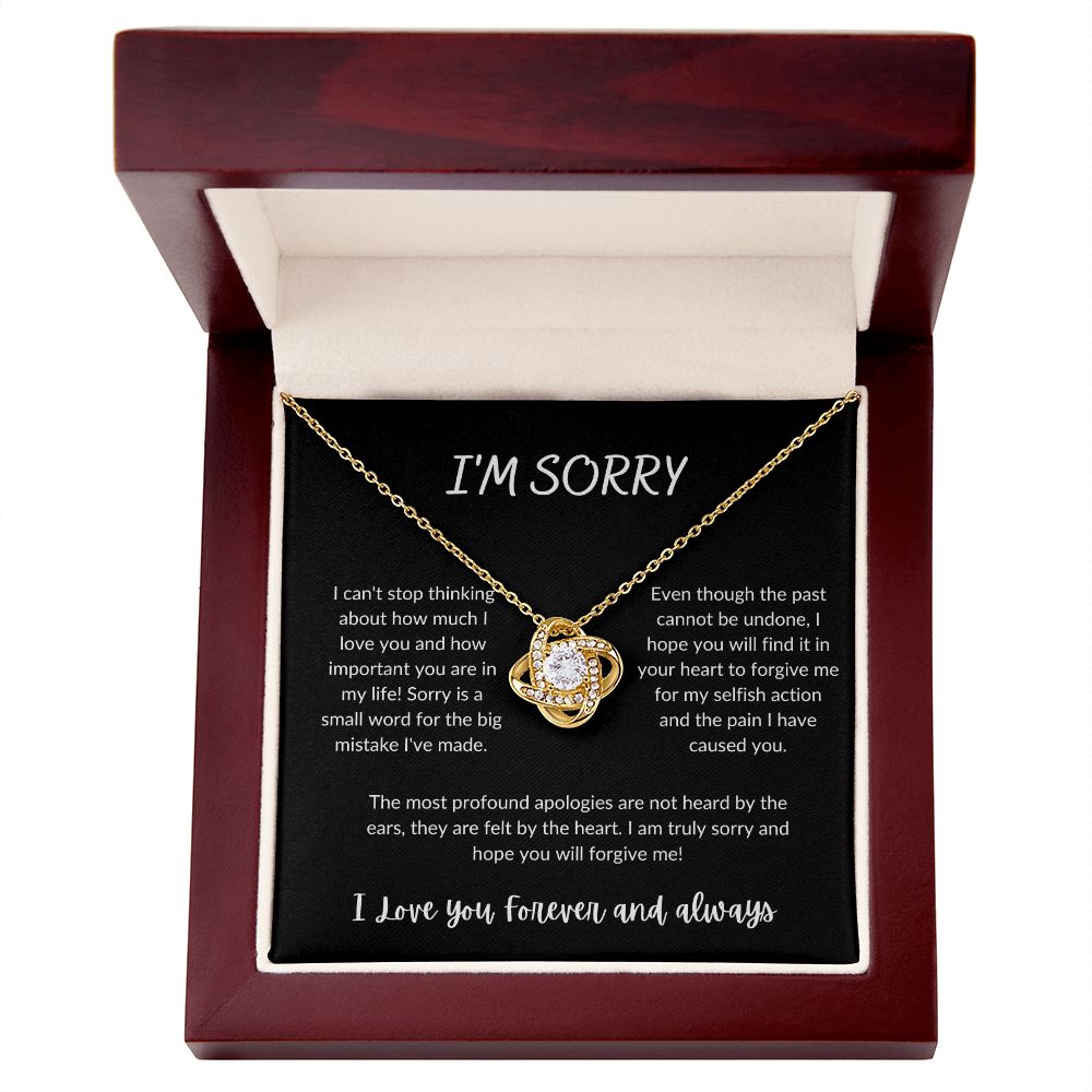 I'm Sorry - Love Knot Necklace - B