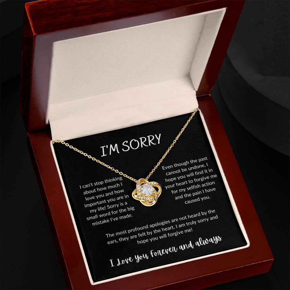 I'm Sorry - Love Knot Necklace - B