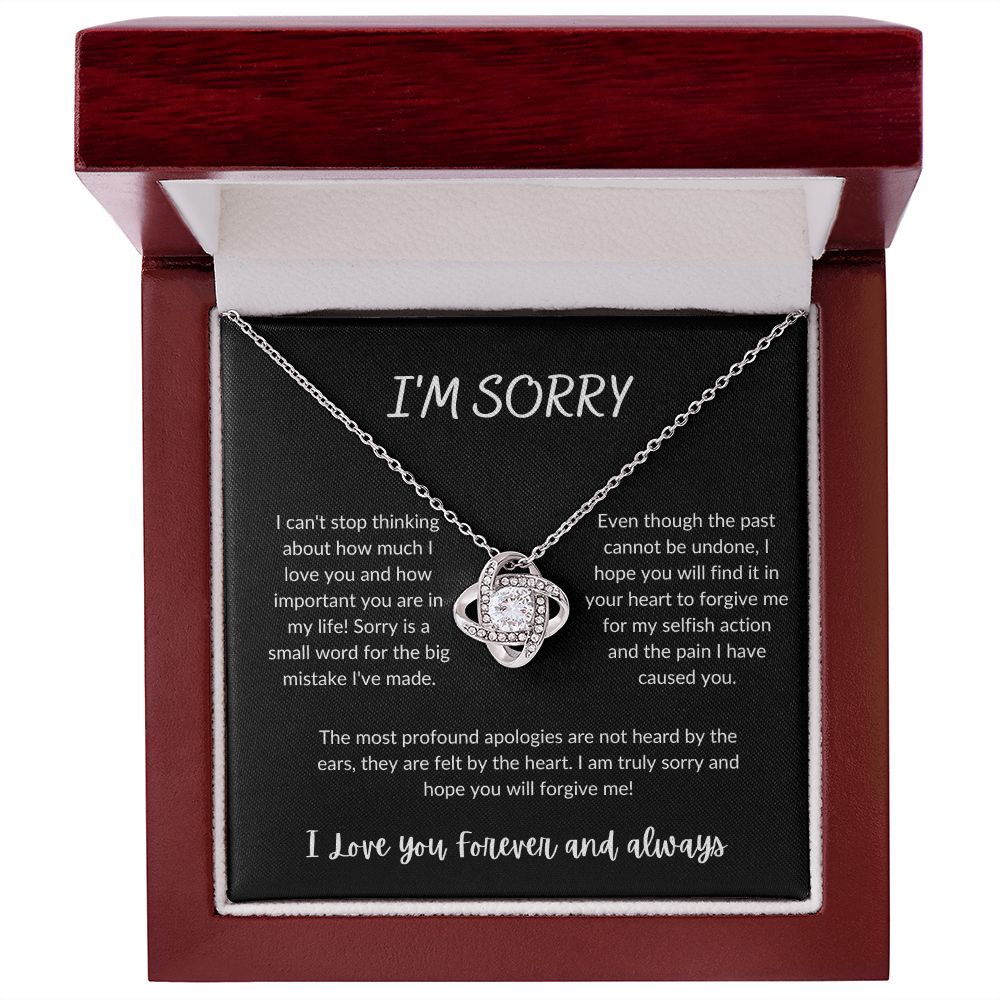 I'm Sorry - Love Knot Necklace - B