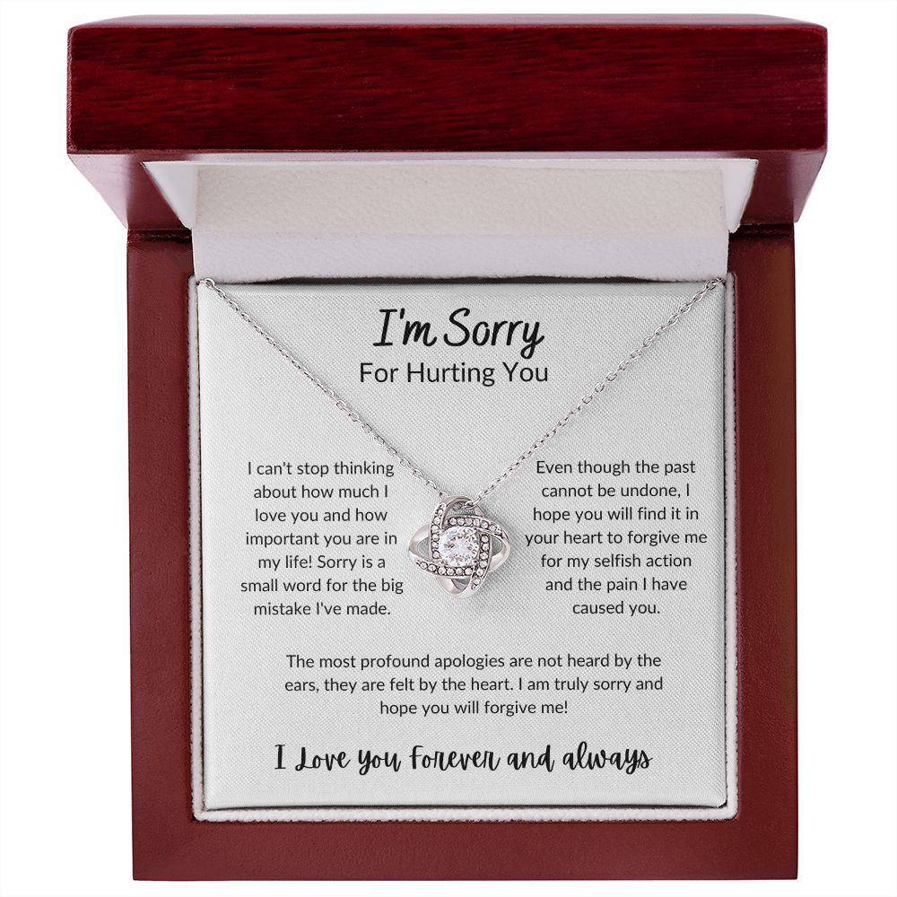 I'm Sorry For Hurting You - Love Knot Necklace