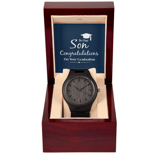 Wooden Watch - Graduation - To Our Son