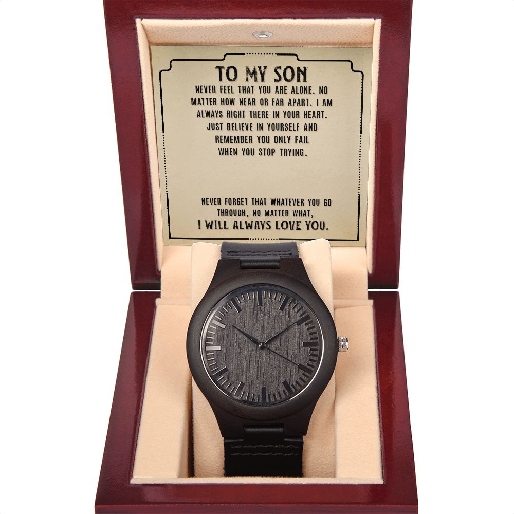 Wooden Watch - Always Love You - To My Son
