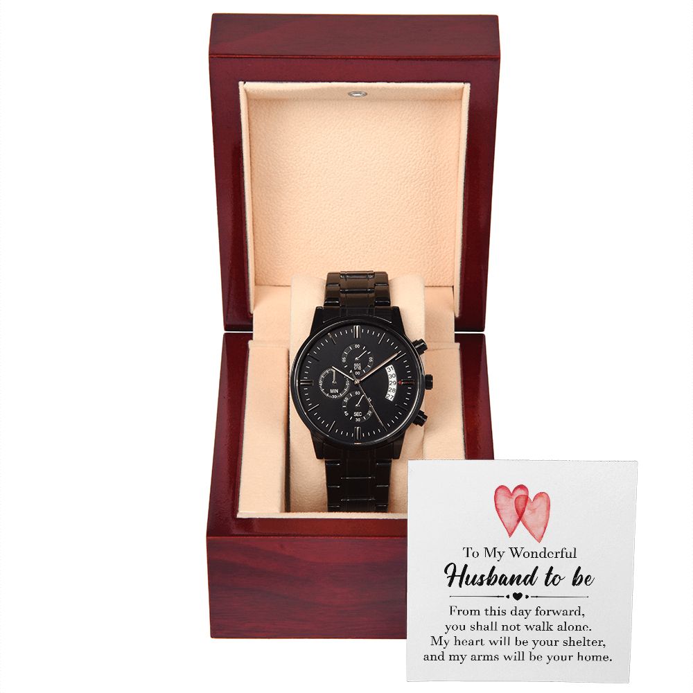 Black Chronograph Watch - To My Wonderful Husband