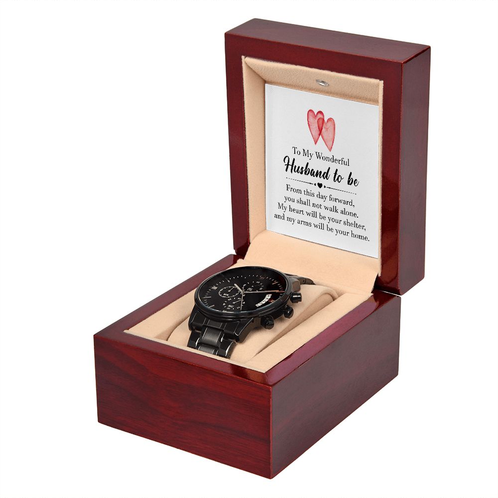 Black Chronograph Watch - To My Wonderful Husband