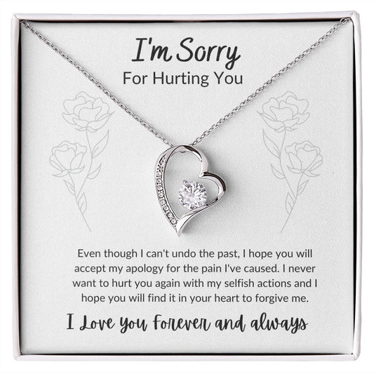 I'm Sorry For Hurting You - Forever Love Necklace - Roses