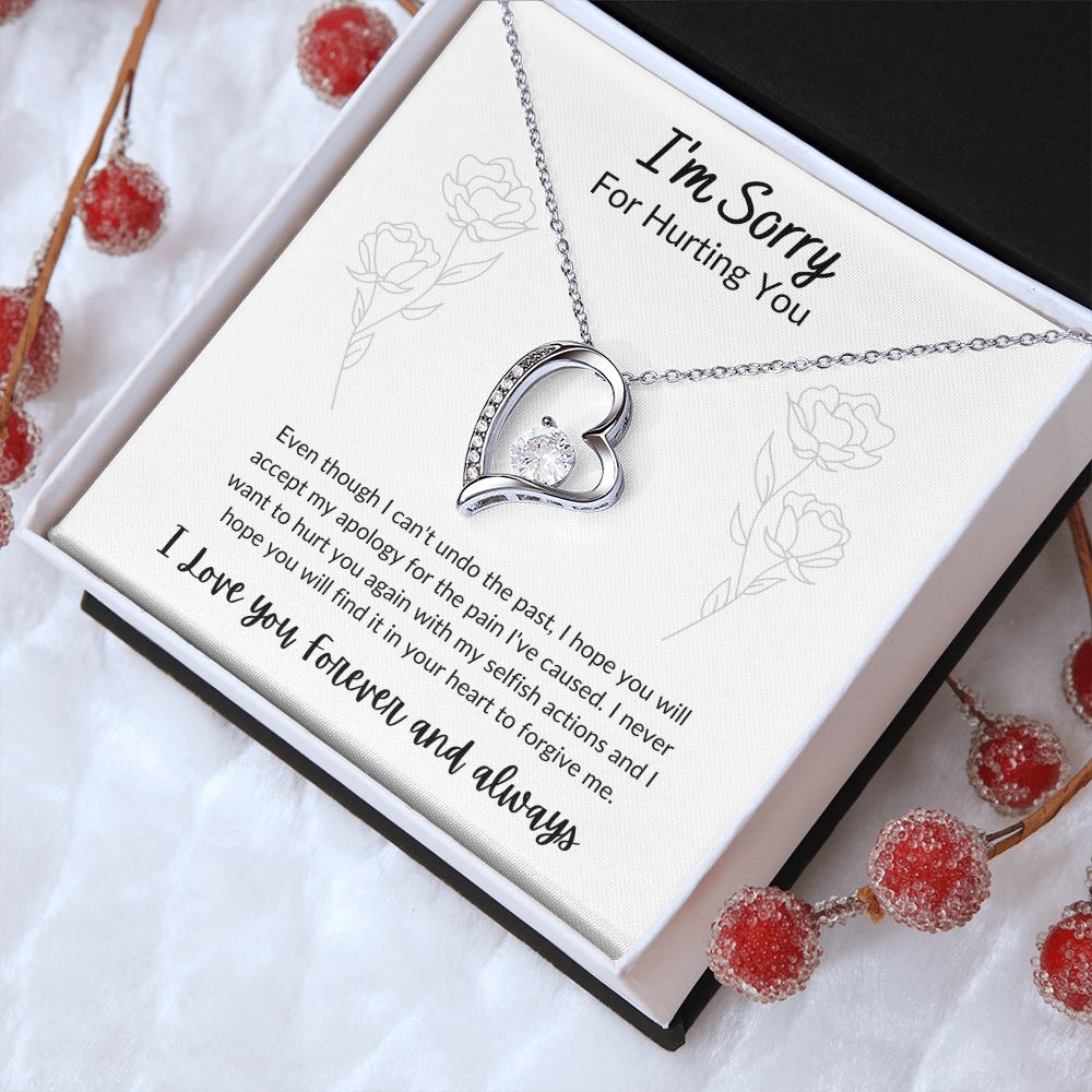 I'm Sorry For Hurting You - Forever Love Necklace - Roses