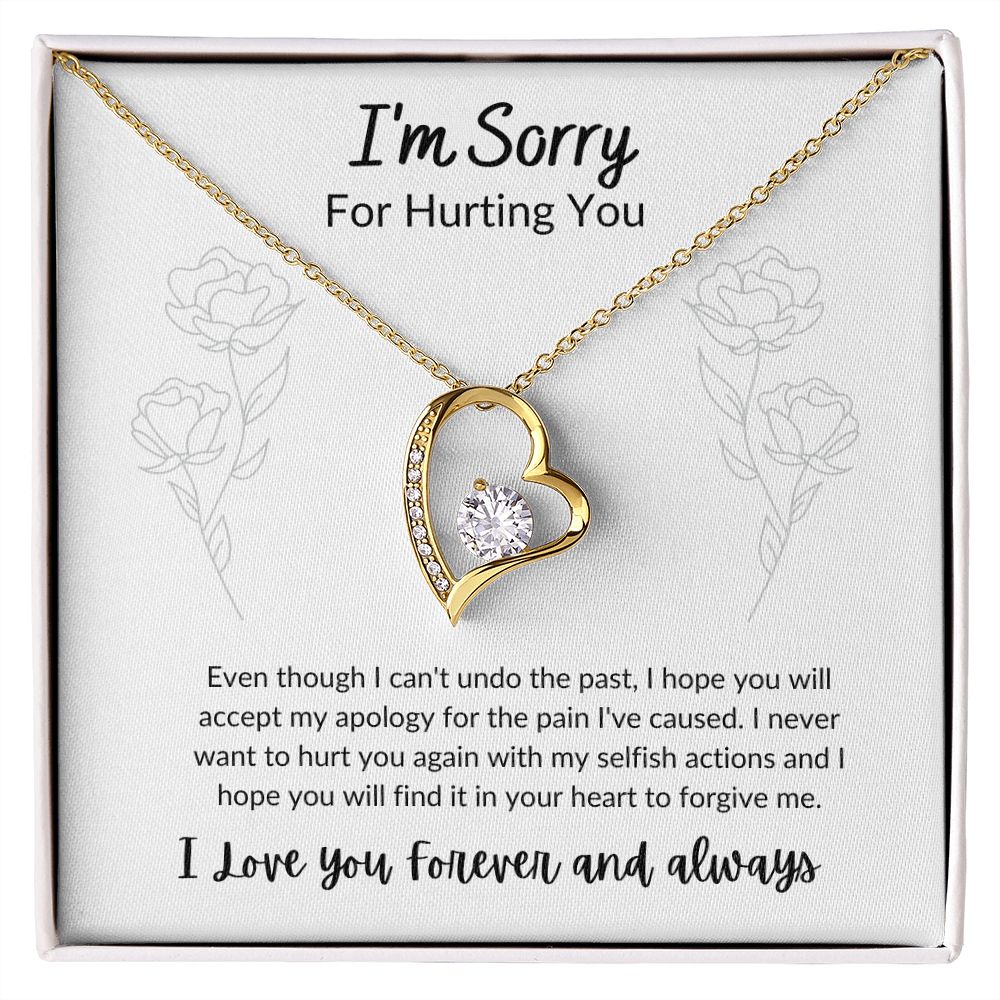 I'm Sorry For Hurting You - Forever Love Necklace - Roses